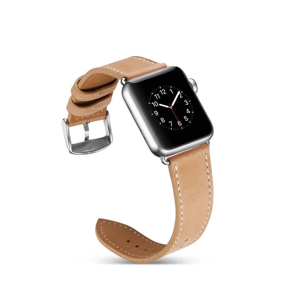 Apple Watch 42/44/45 mm Lederarmband Khaki