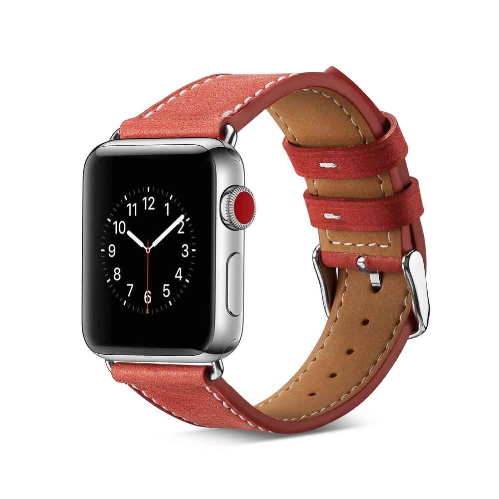 Apple Watch Ultra 49mm Lederarmband rot