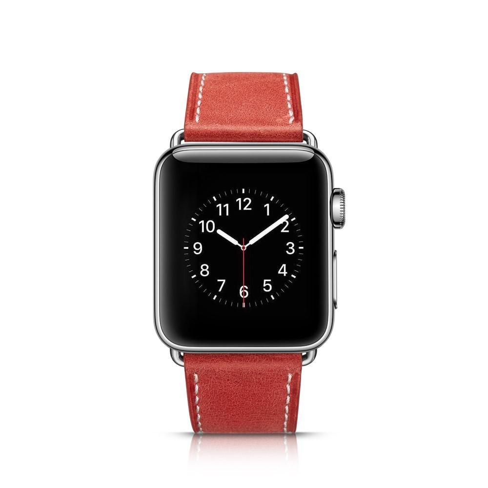 Apple Watch 41mm Series 8 Lederarmband rot