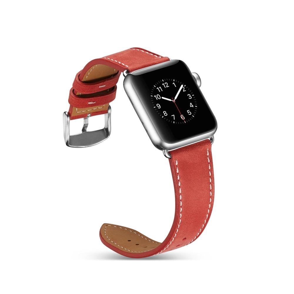 Apple Watch Ultra 49mm Lederarmband rot