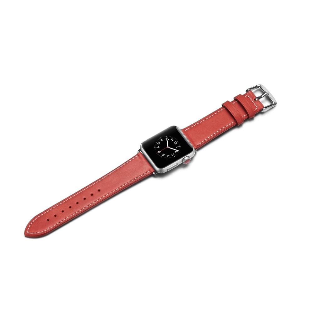 Apple Watch 42/44/45 mm Lederarmband Rot