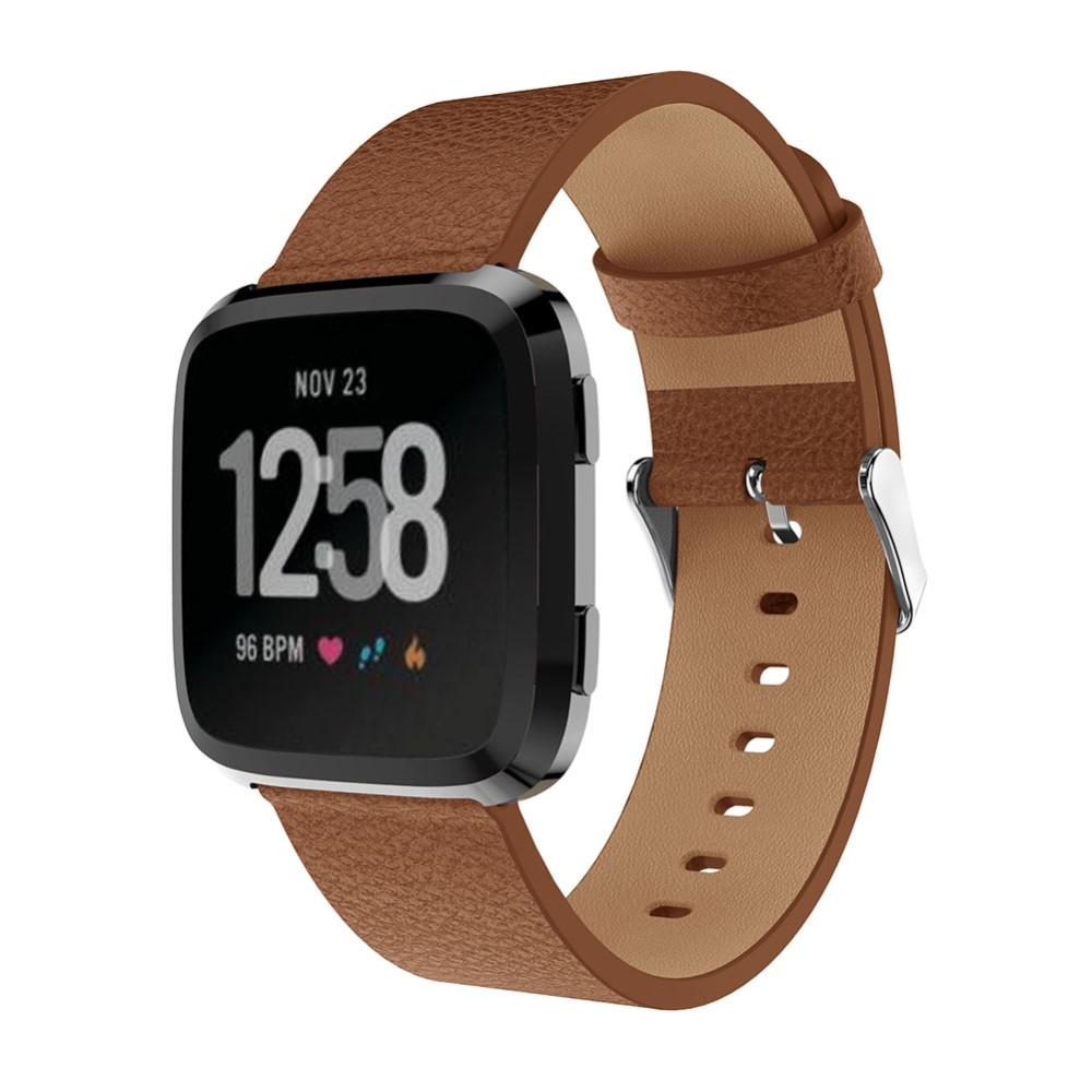 Fitbit Versa/Versa 2 Lederarmband Braun