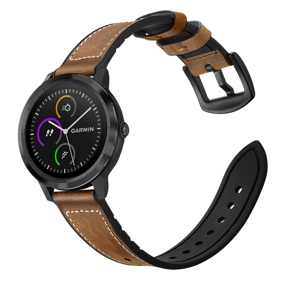 Garmin Vivoactive 3/Venu/Venu 2 Plus Premium Lederarmband Braun