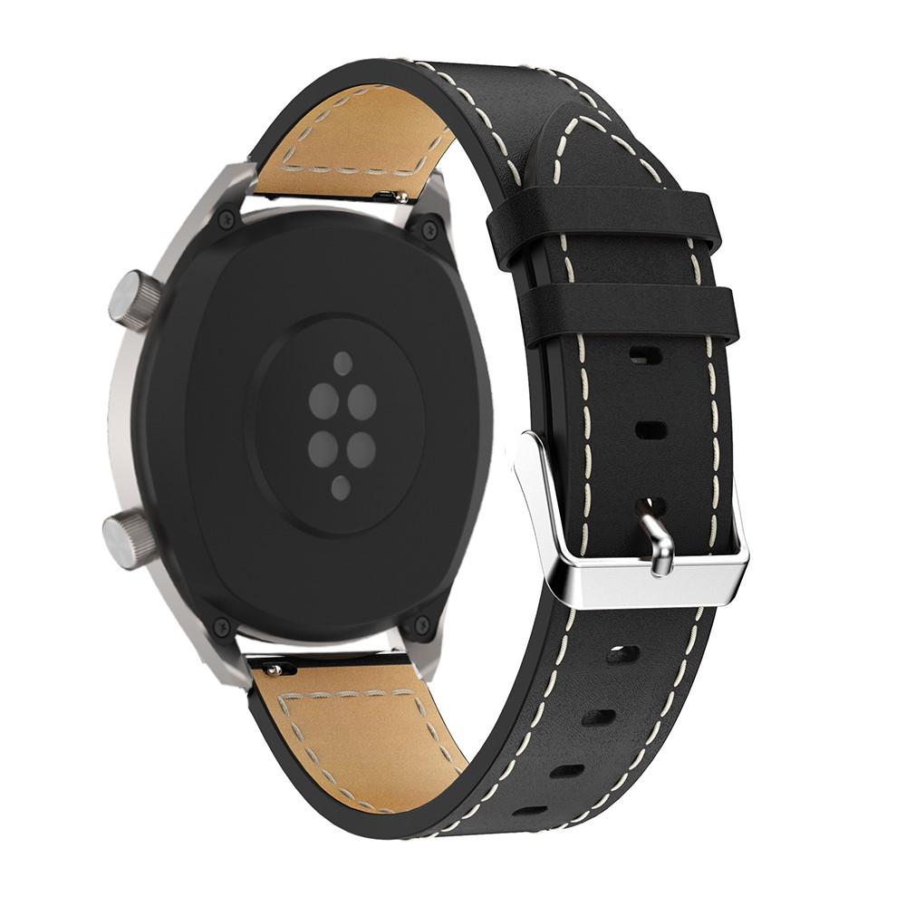 Huawei Watch GT/GT 2 46mm/GT 2e Lederarmband Schwarz