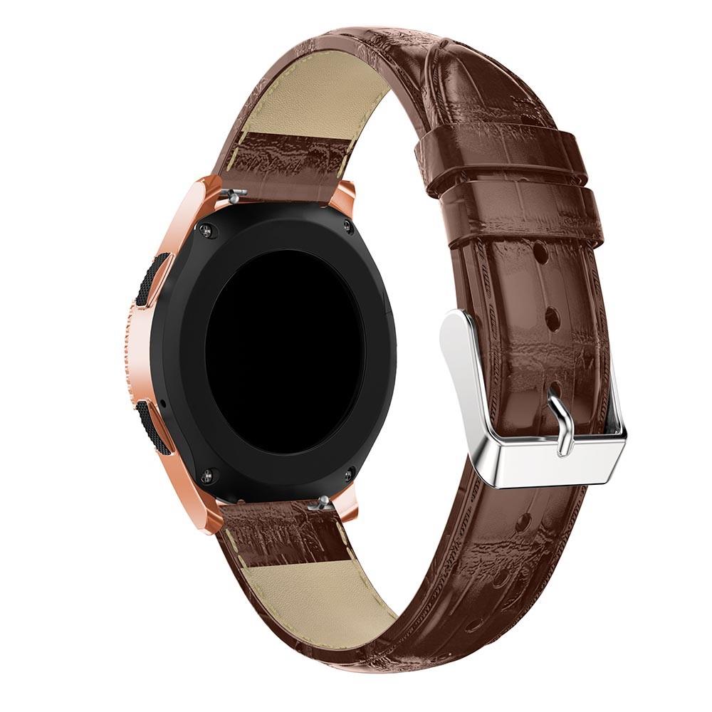 Samsung Galaxy Watch 42mm Lederarmband Krokodil Braun