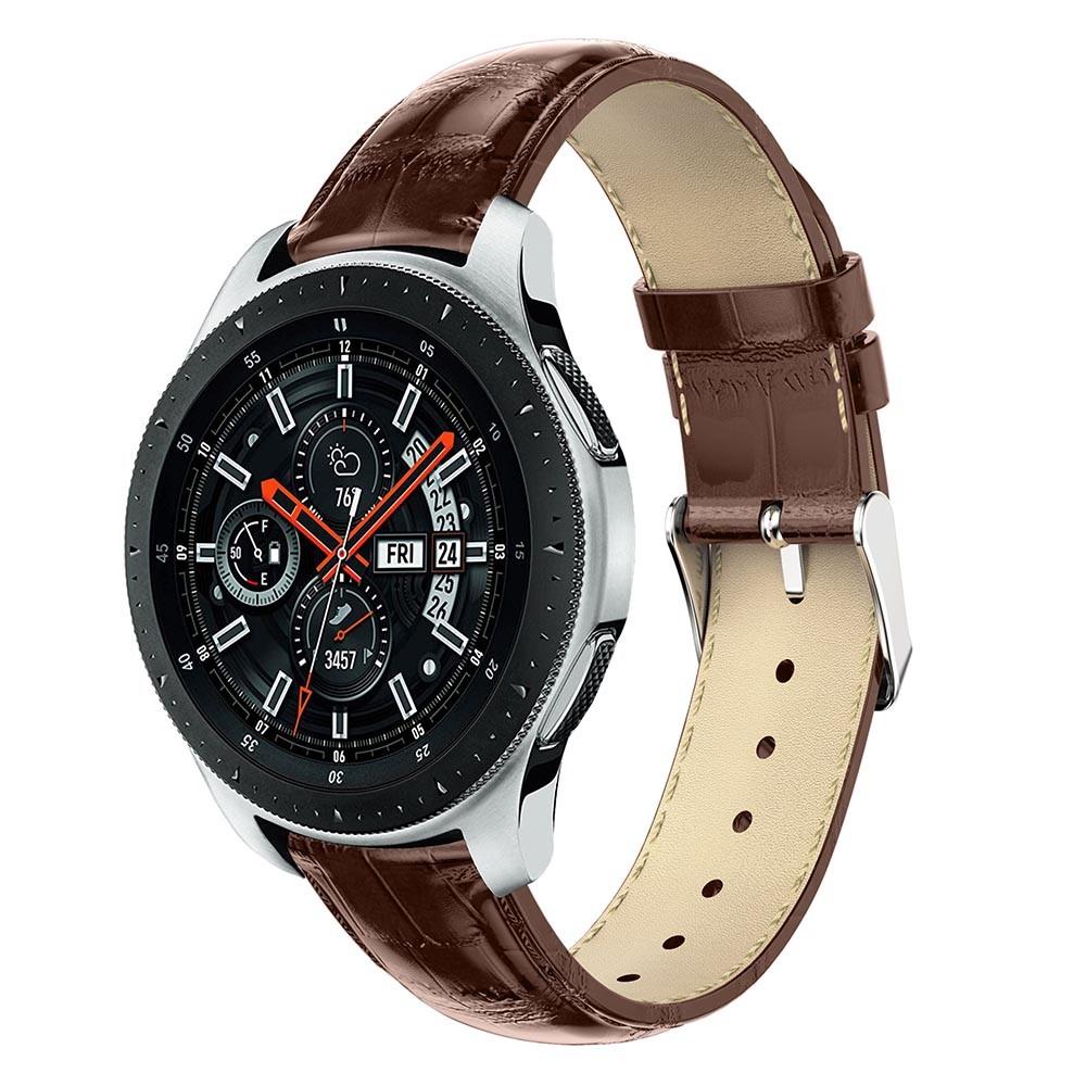 Samsung Galaxy Watch 46mm Lederarmband Krokodil Braun