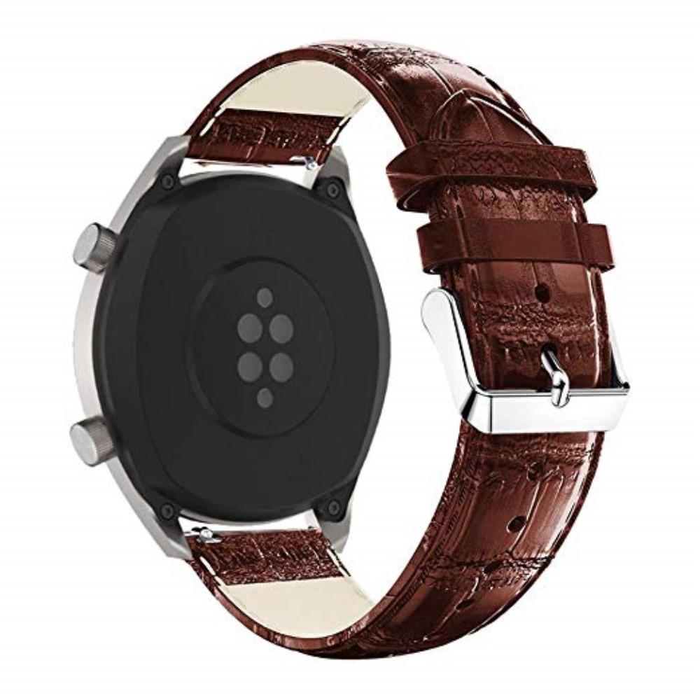 Huawei Watch GT/GT 2 46mm/GT 2e Lederarmband Krokodil Braun