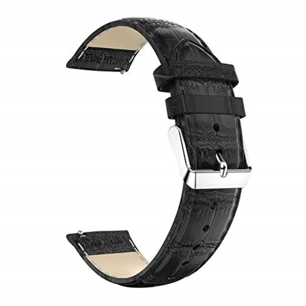 Huawei Watch GT/GT 2 46mm/GT 2e Lederarmband Krokodil Schwarz