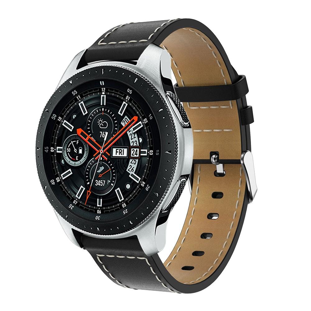 Samsung Galaxy Watch 46mm Lederarmband Schwarz