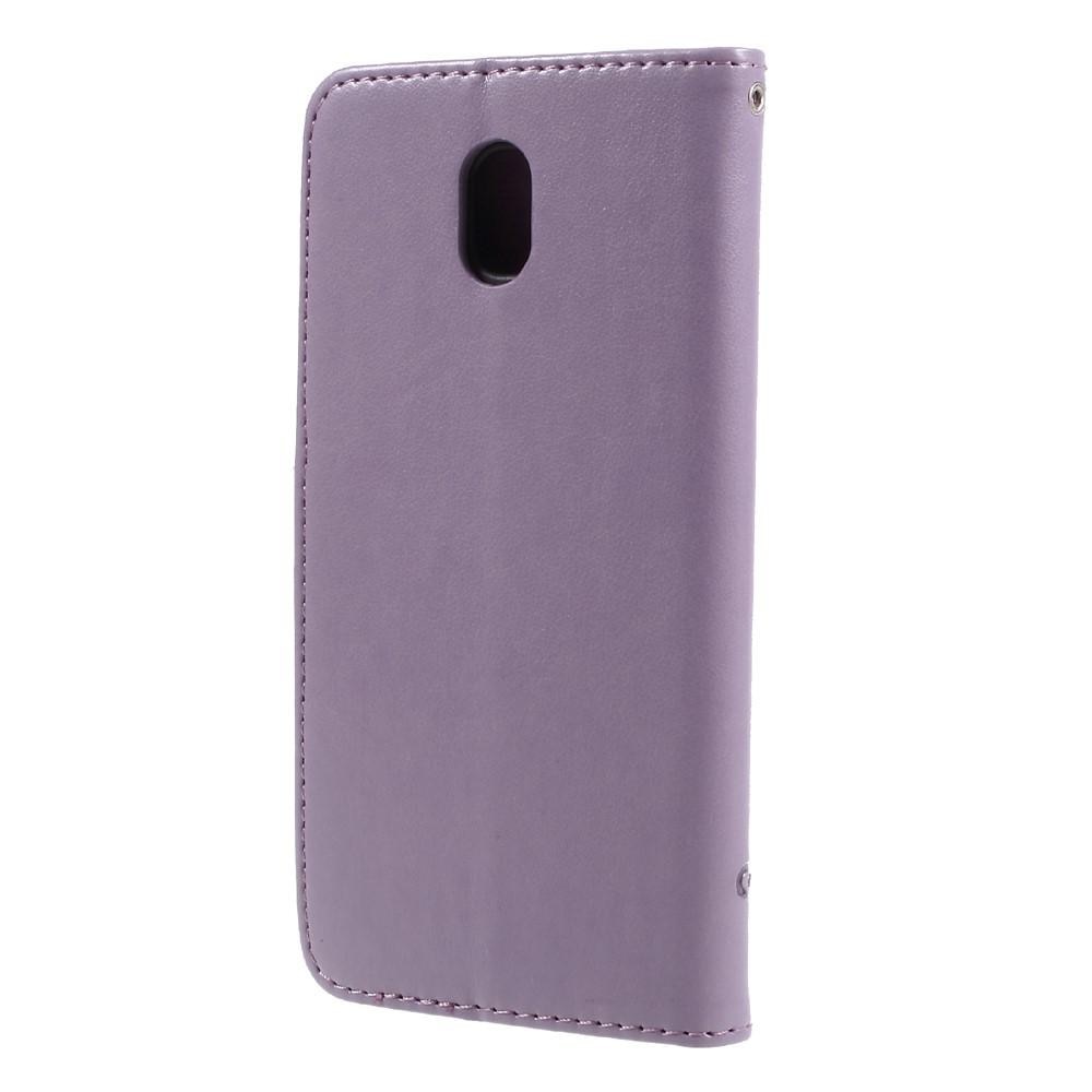 Samsung Galaxy J5 2017 Handyhülle mit Schmetterlingsmuster, Lila