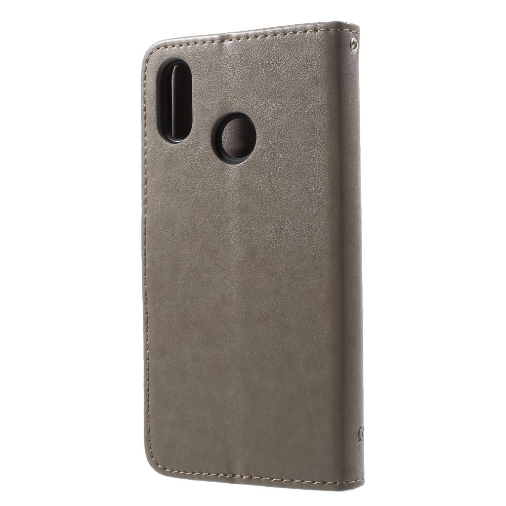 Huawei P20 Lite Handyhülle mit Schmetterlingsmuster, Grau