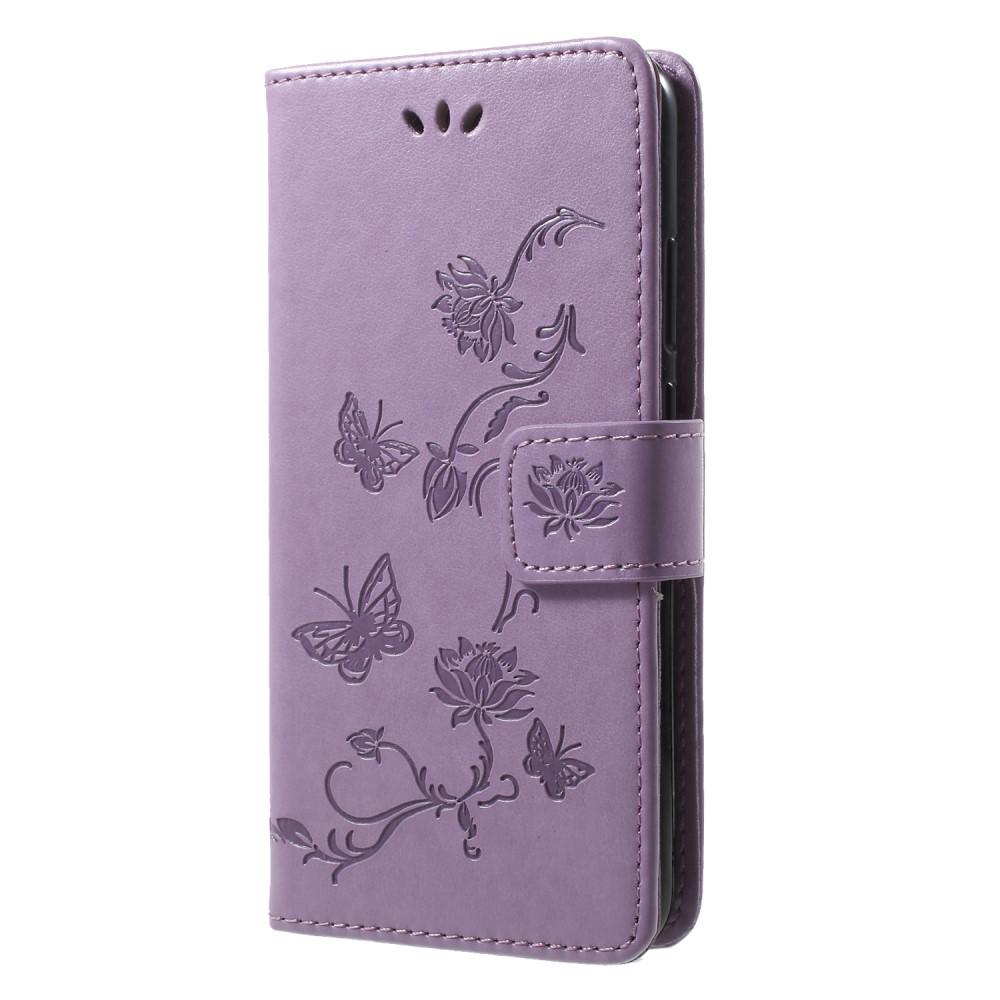 Huawei P20 Lite Handyhülle mit Schmetterlingsmuster, lila