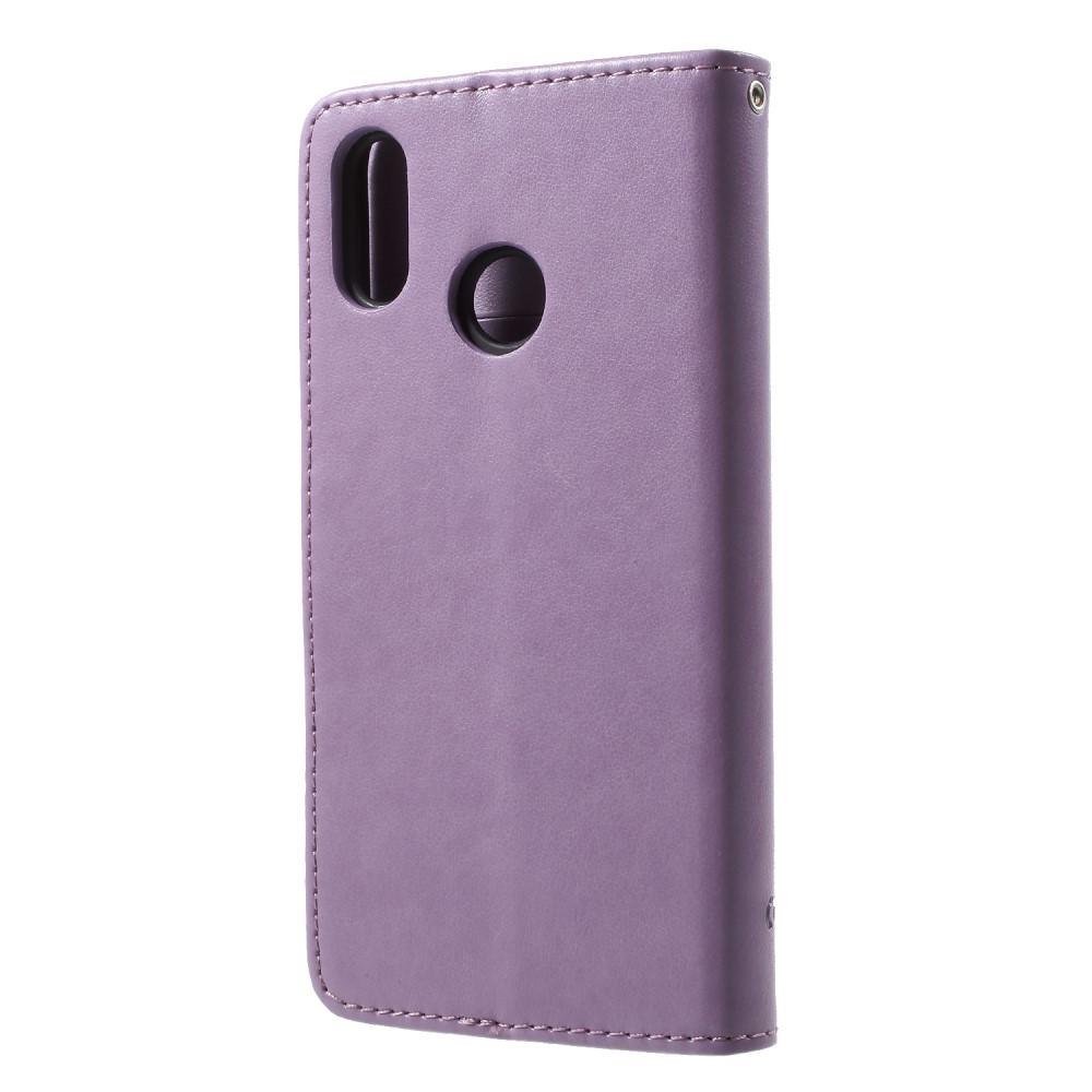 Huawei P20 Lite Handyhülle mit Schmetterlingsmuster, lila