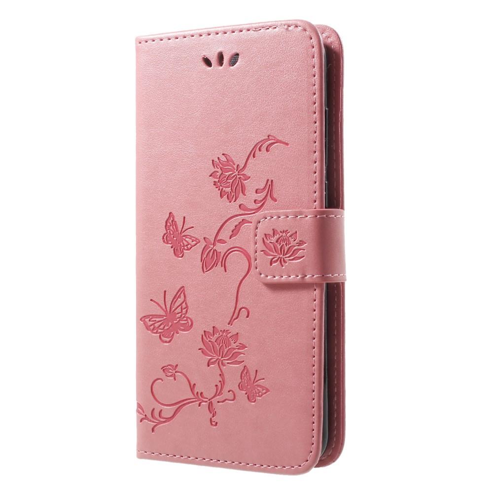 Huawei P20 Pro Handyhülle mit Schmetterlingsmuster, rosa
