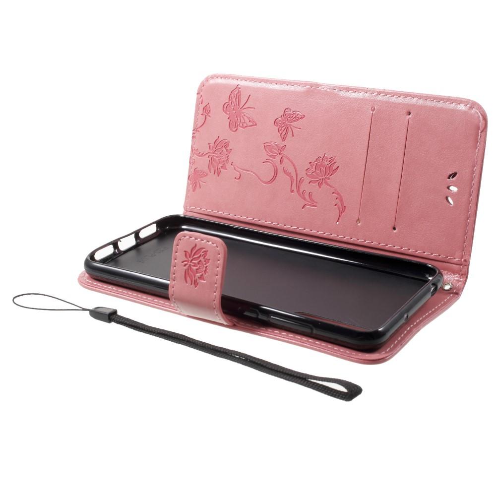 Huawei P20 Pro Handyhülle mit Schmetterlingsmuster, rosa