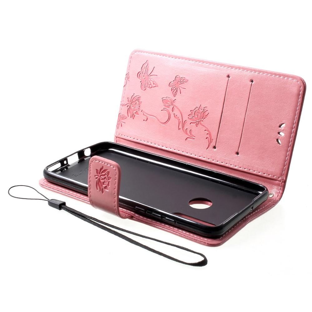 Huawei P30 Lite Handyhülle mit Schmetterlingsmuster, rosa