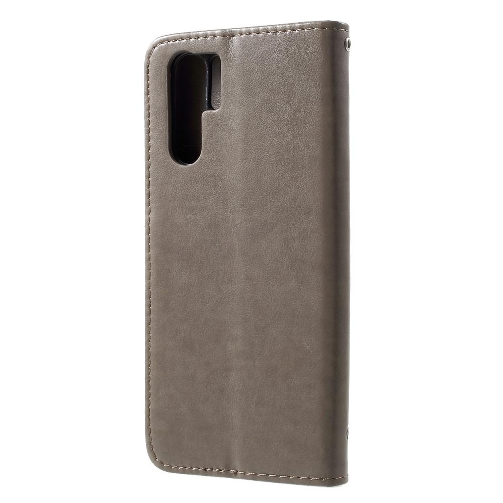 Huawei P30 Pro Handyhülle mit Schmetterlingsmuster, Grau