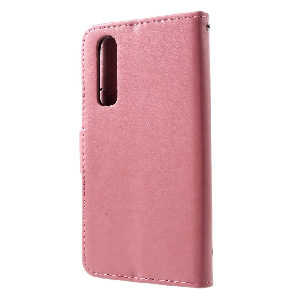 Huawei P30 Handyhülle mit Schmetterlingsmuster, rosa