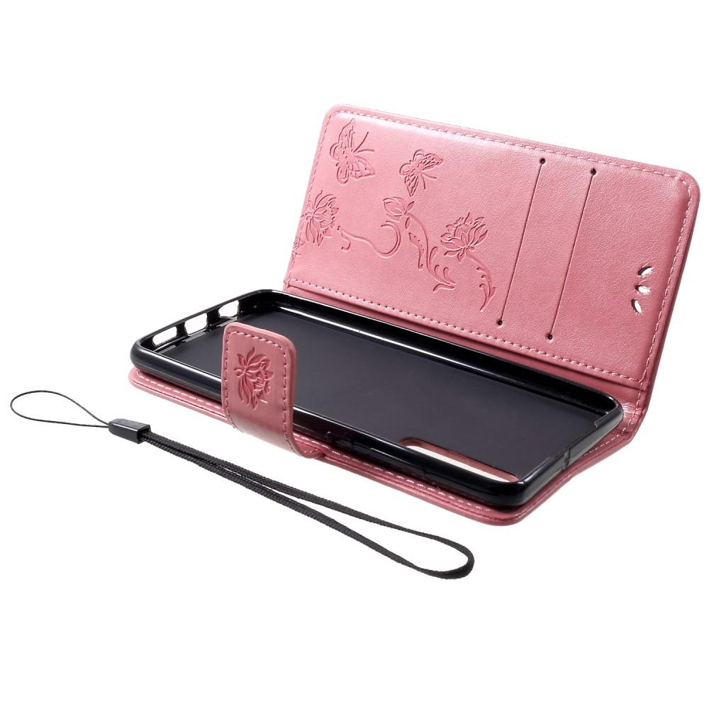 Huawei P30 Handyhülle mit Schmetterlingsmuster, Rosa