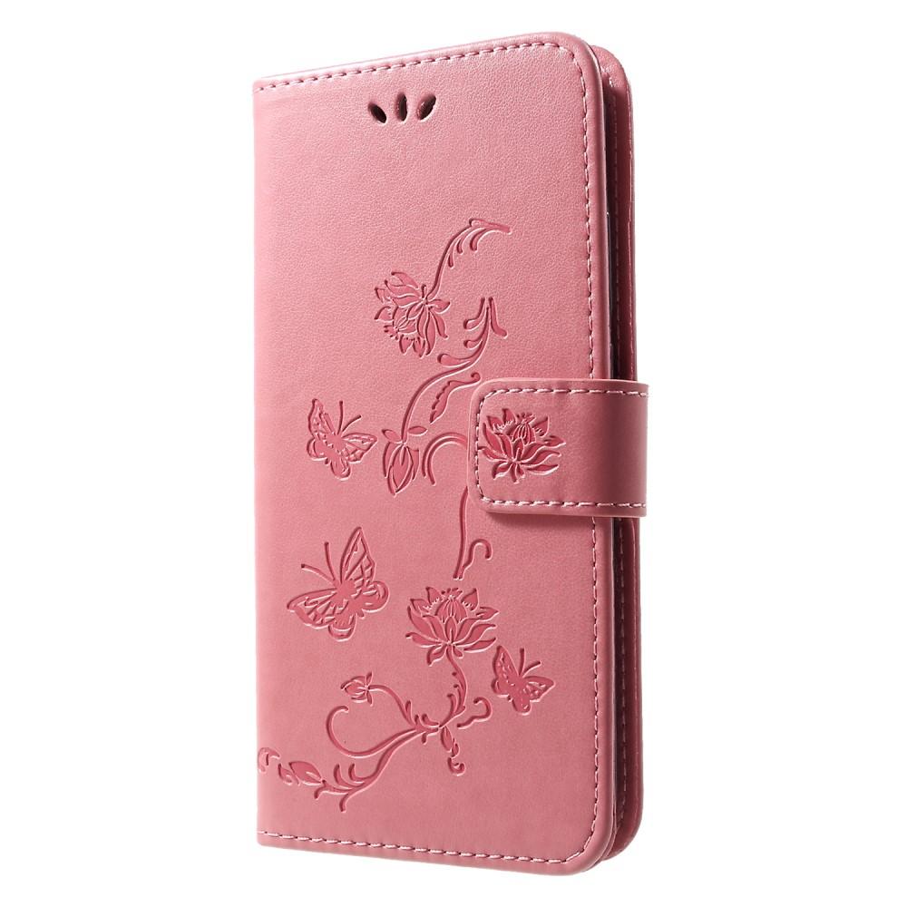 Huawei P Smart 2019 Handyhülle mit Schmetterlingsmuster, rosa