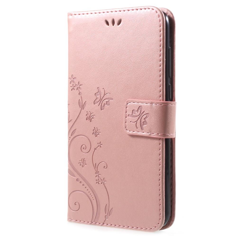 Huawei P Smart Handyhülle mit Schmetterlingsmuster, rosa