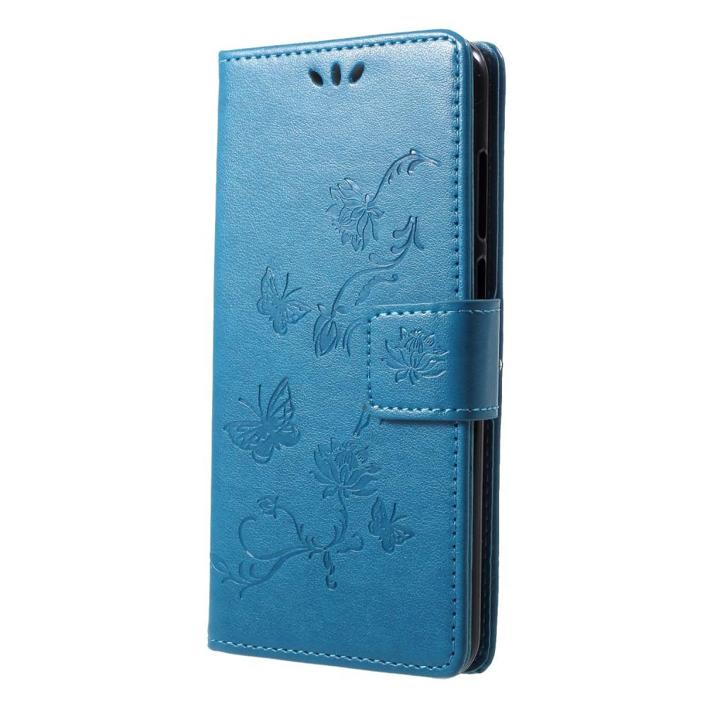 Huawei Y6 2018 Handytasche Schmetterling Blau