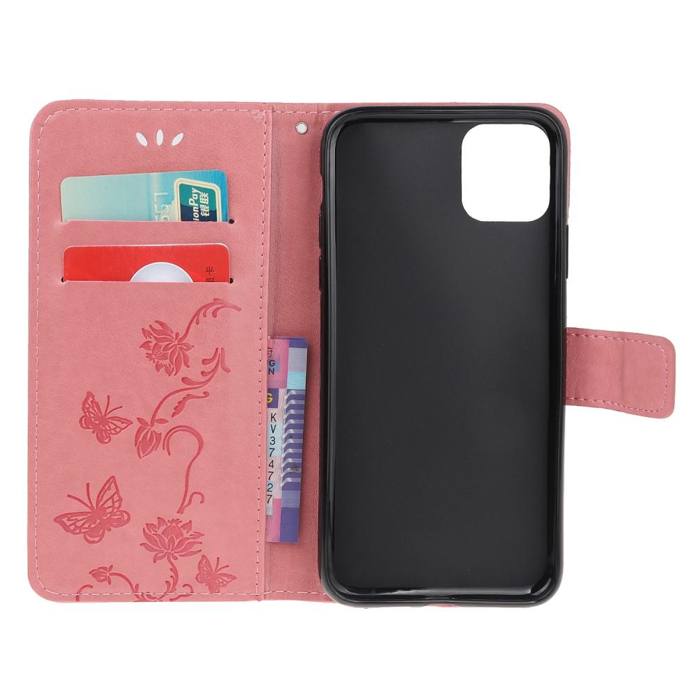Apple iPhone 11 Pro Handyhülle mit Schmetterlingsmuster, Rosa