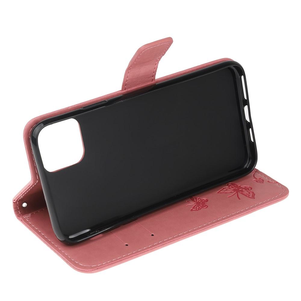 iPhone 11 Handyhülle mit Schmetterlingsmuster, rosa