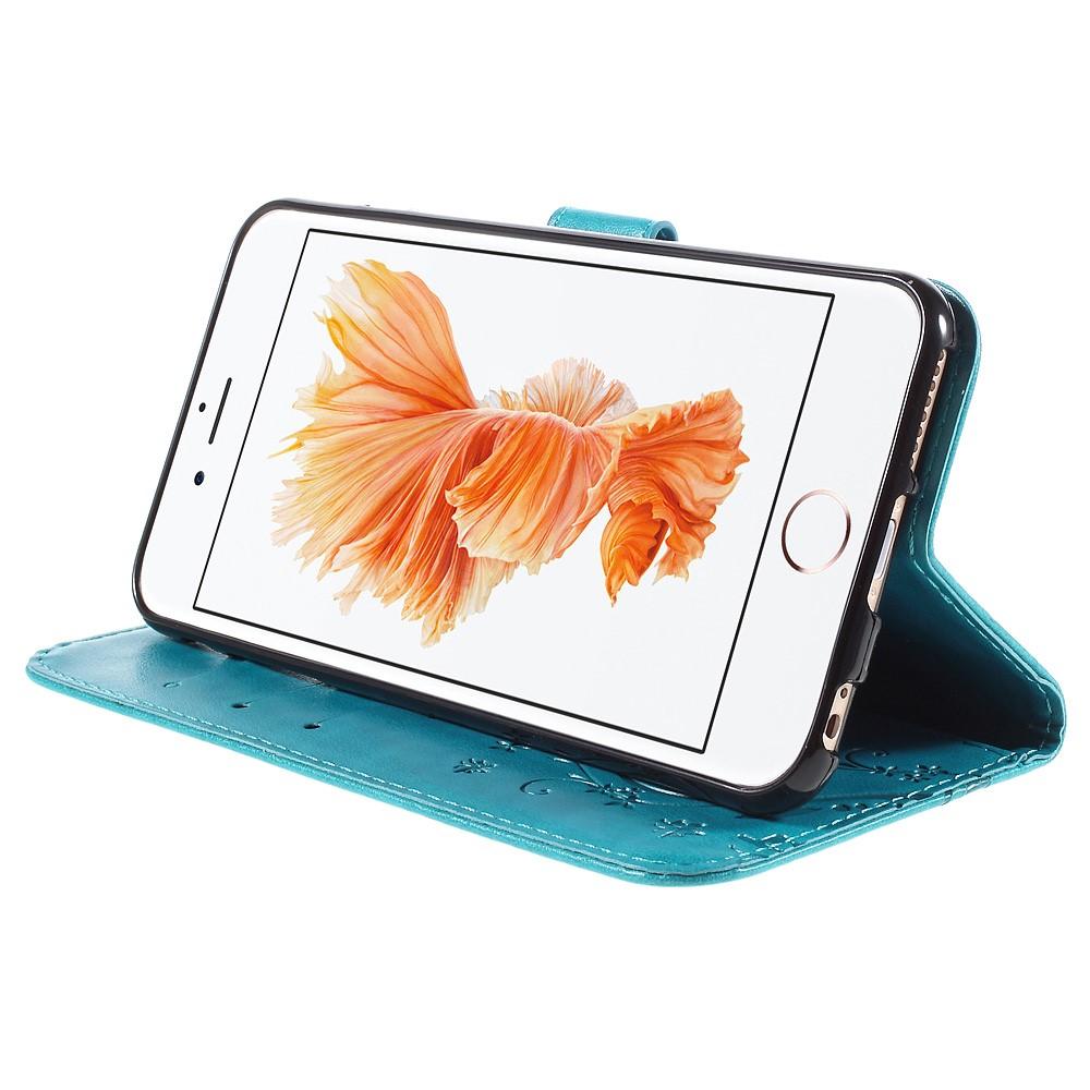 iPhone 6 Plus/6S Plus Handyhülle mit Schmetterlingsmuster, blau