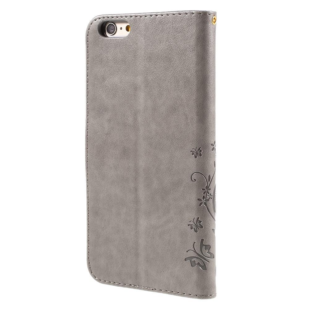 Apple iPhone 6 Plus/6S Plus Handyhülle mit Schmetterlingsmuster, Grau