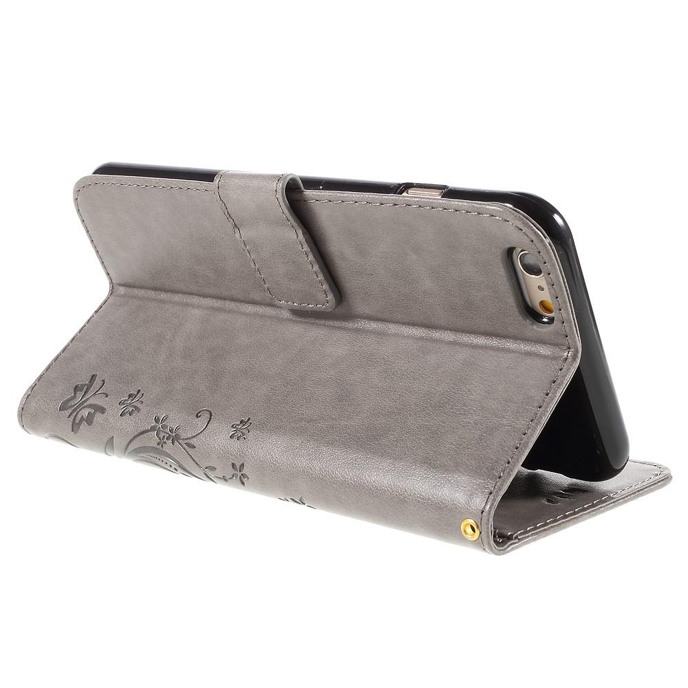 Apple iPhone 6 Plus/6S Plus Handyhülle mit Schmetterlingsmuster, Grau