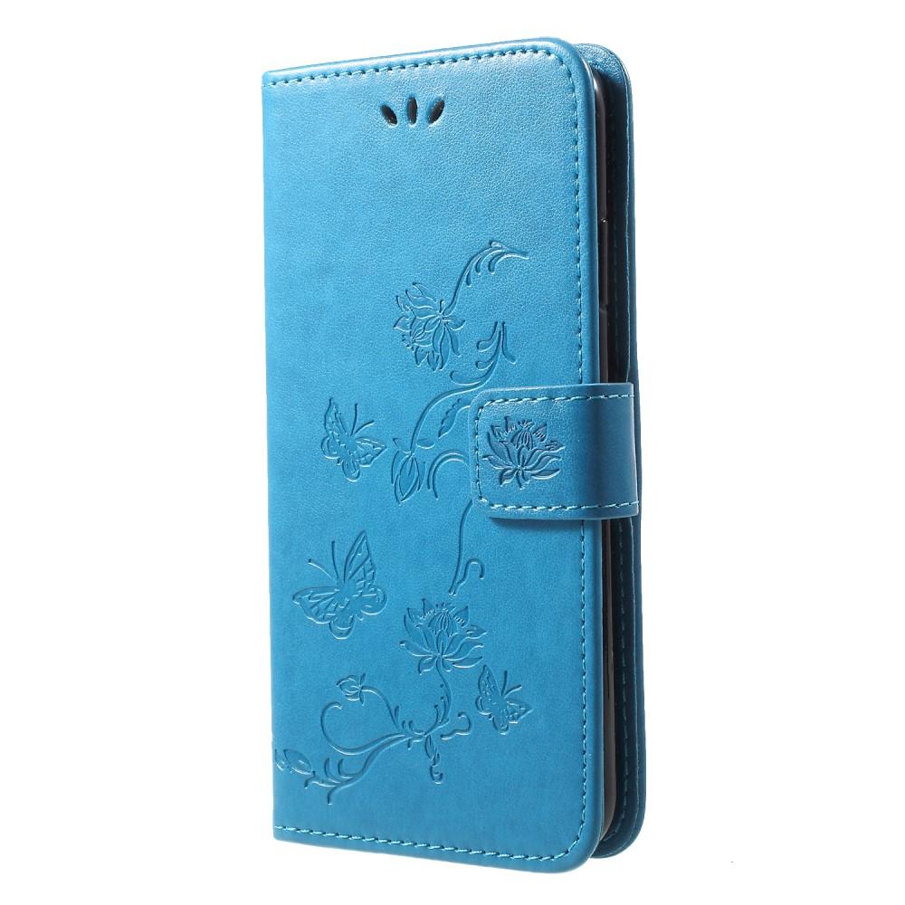 iPhone Xr Handyhülle mit Schmetterlingsmuster, blau