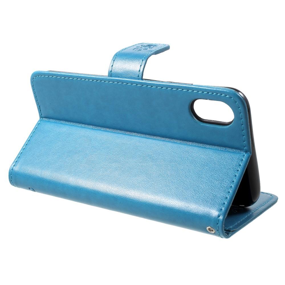 Apple iPhone Xr Handyhülle mit Schmetterlingsmuster, Blau