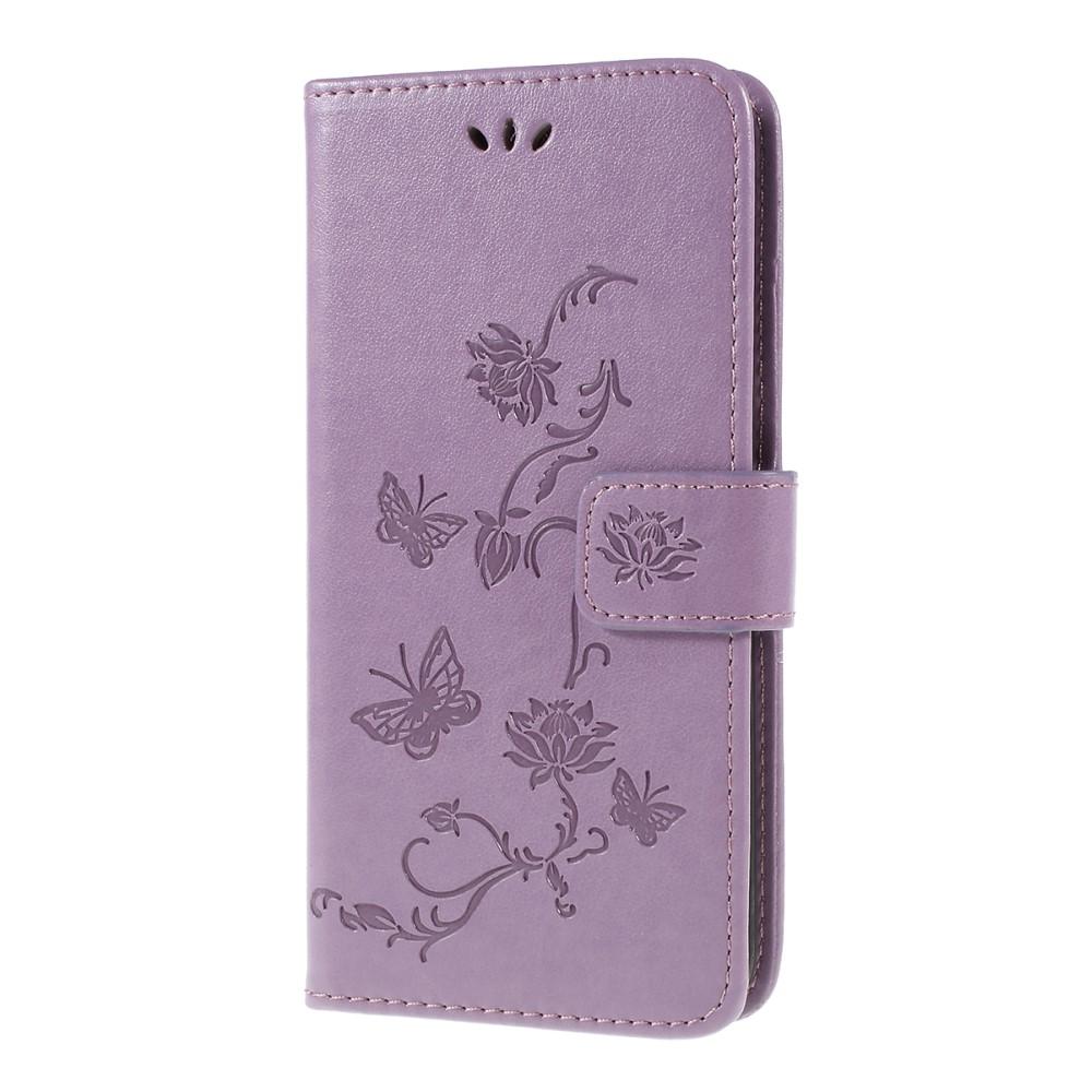 Samsung Galaxy A10 Handyhülle mit Schmetterlingsmuster, lila