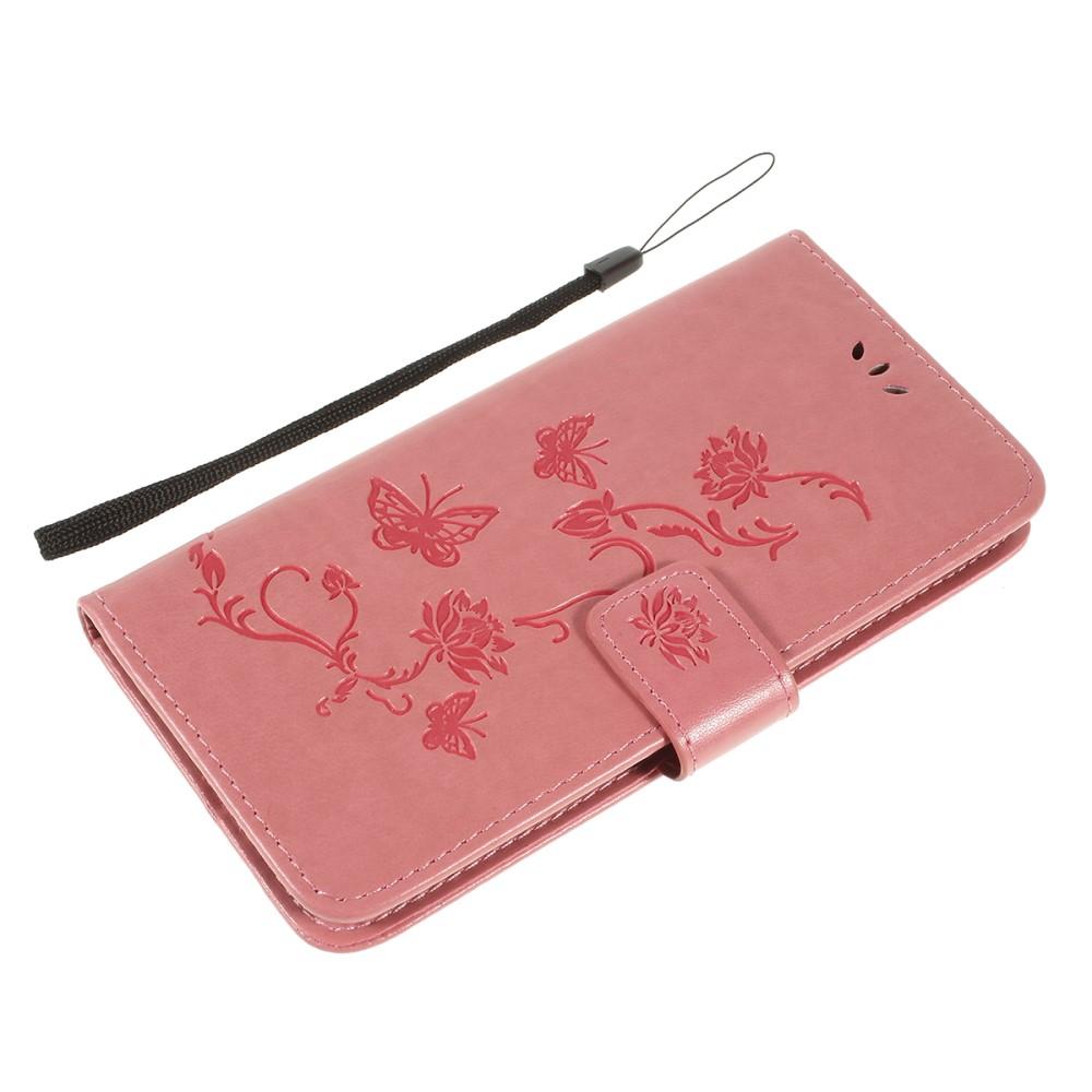 Samsung Galaxy A10 Handyhülle mit Schmetterlingsmuster, rosa