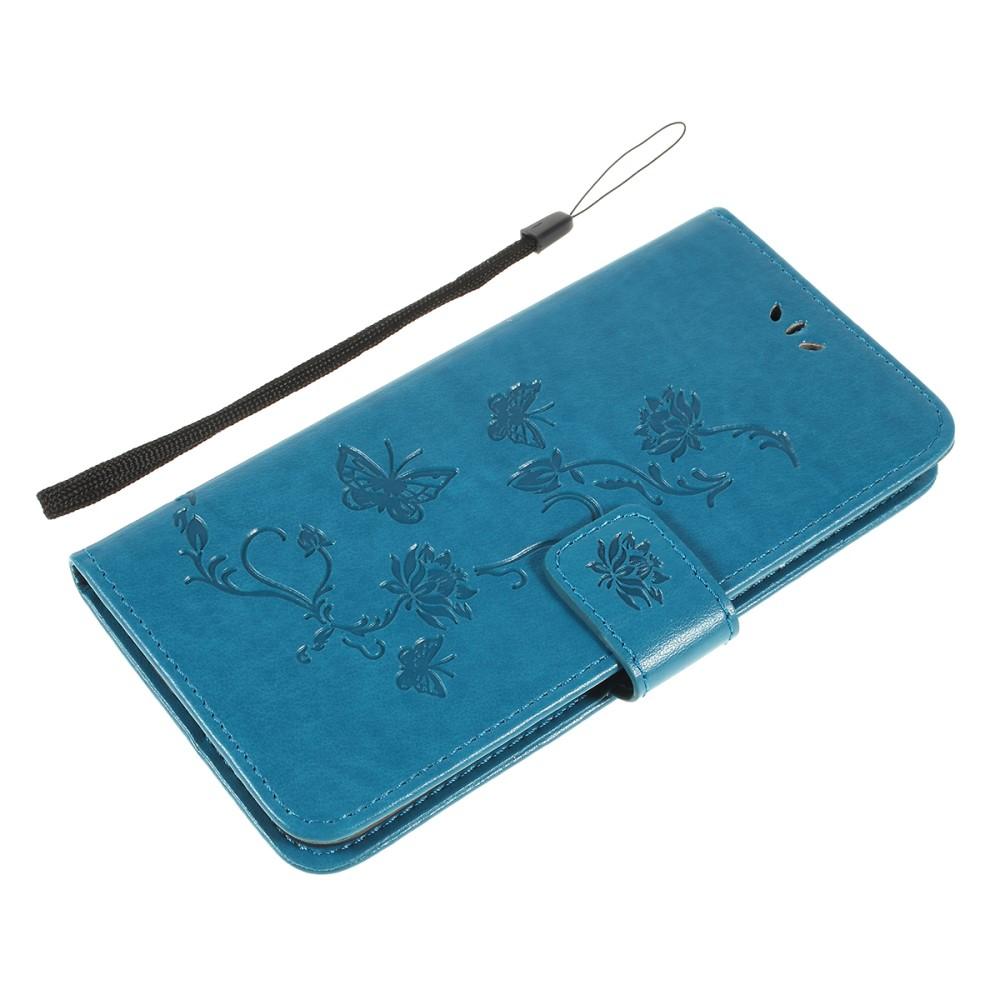 Samsung Galaxy A10 Handyhülle mit Schmetterlingsmuster, blau