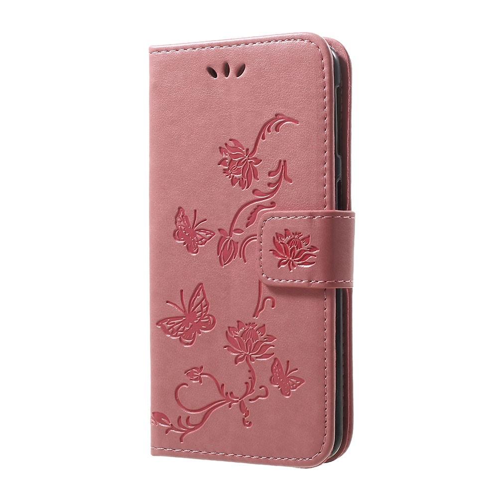 Samsung Galaxy A40 Handyhülle mit Schmetterlingsmuster, rosa