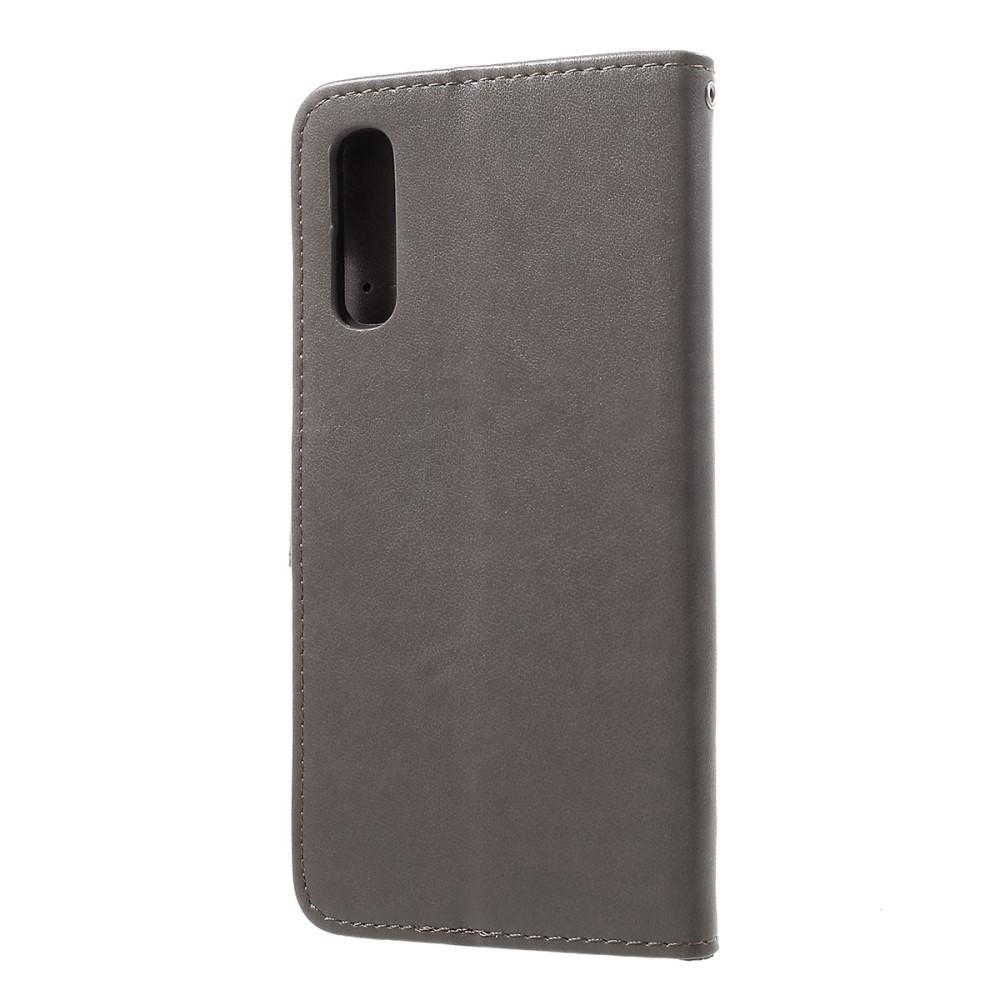Samsung Galaxy A50 Handyhülle mit Schmetterlingsmuster, Grau