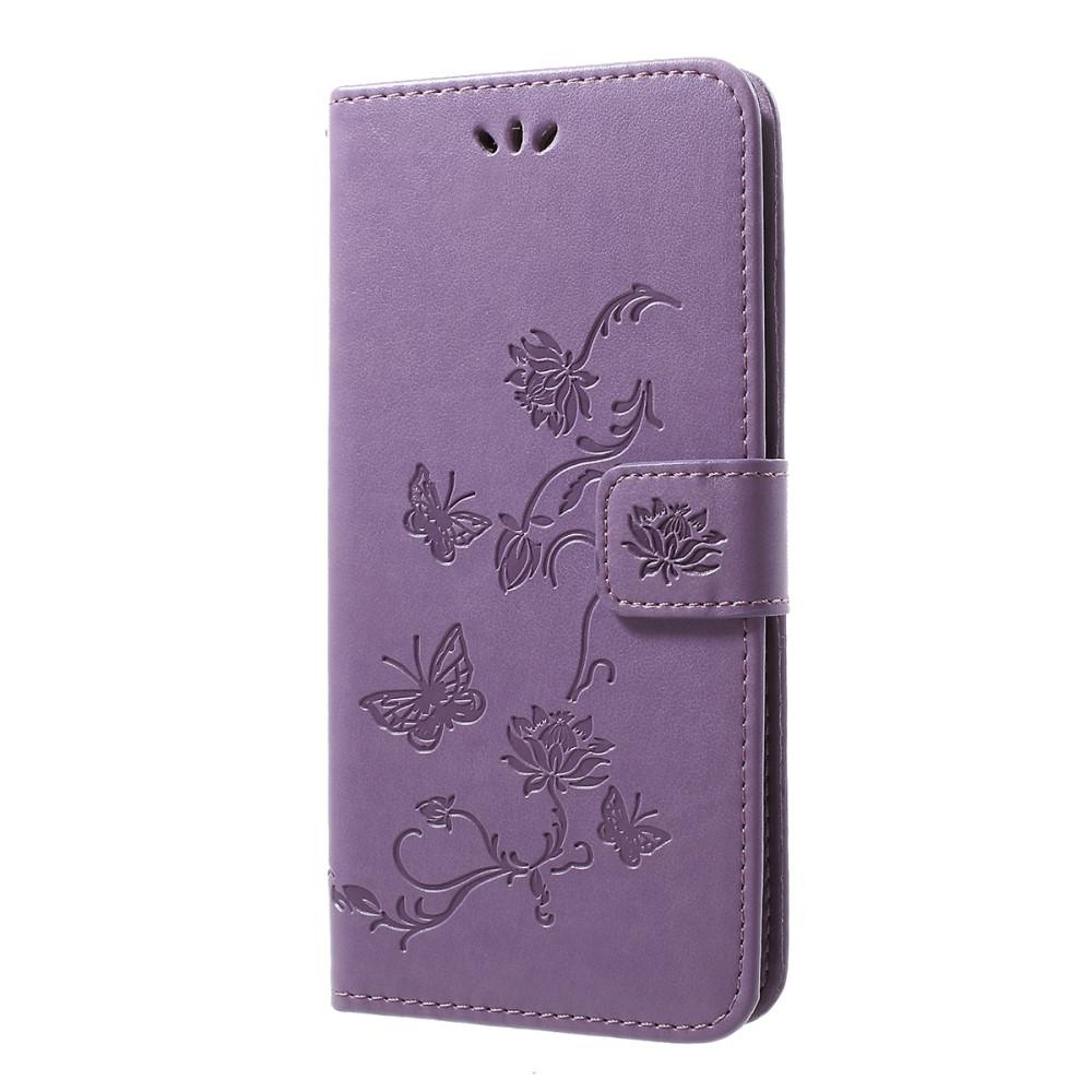 Samsung Galaxy A50 Handyhülle mit Schmetterlingsmuster, lila