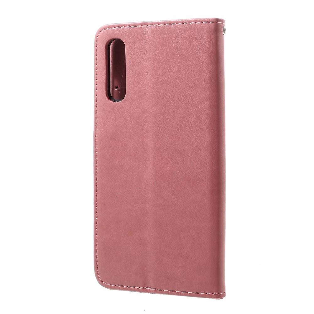 Samsung Galaxy A50 Handyhülle mit Schmetterlingsmuster, rosa