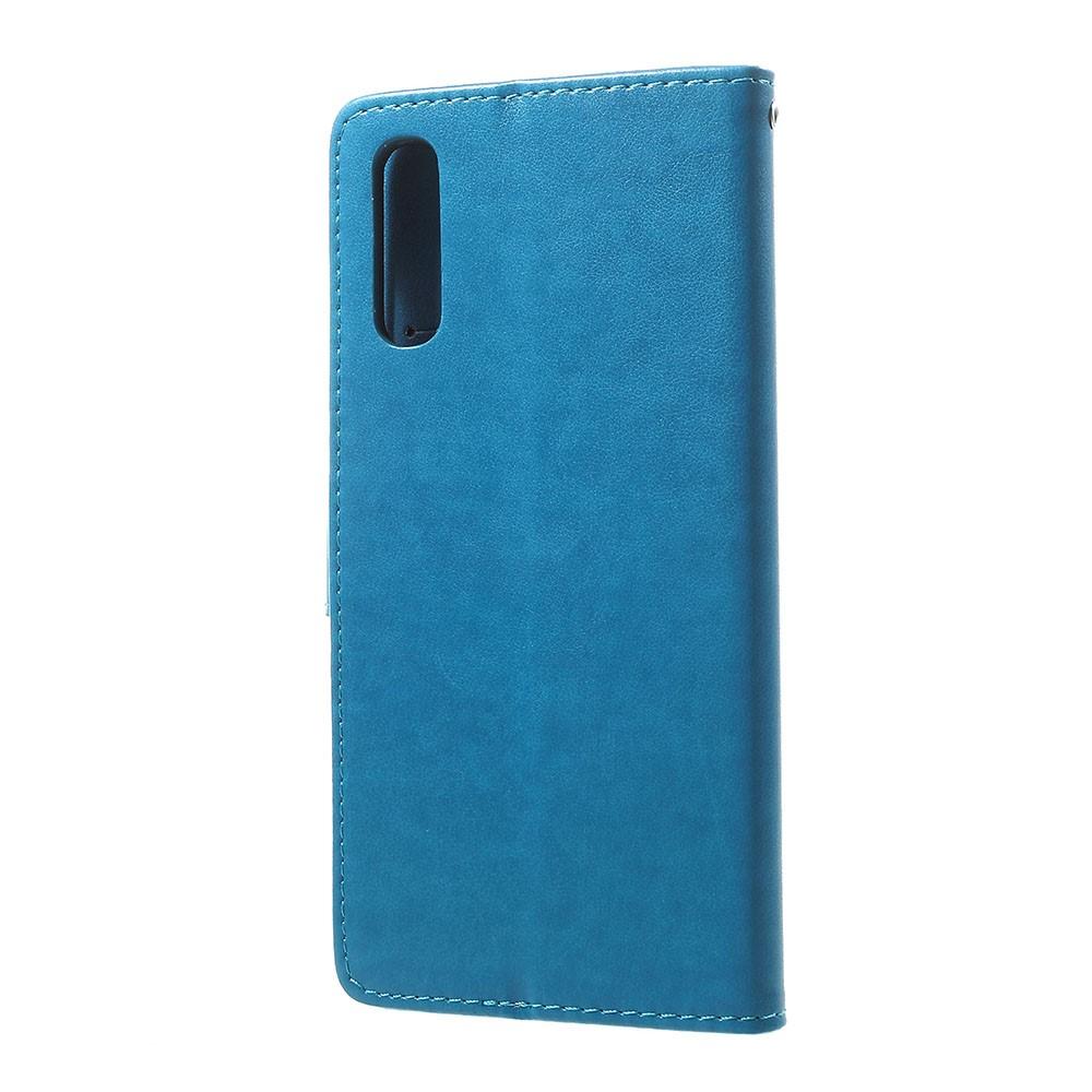 Samsung Galaxy A70 Handytasche Schmetterling Blau