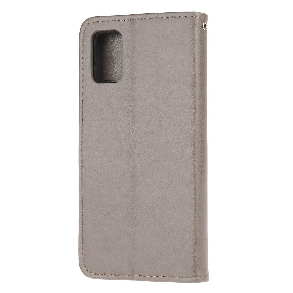 Samsung Galaxy A71 Handyhülle mit Schmetterlingsmuster, Grau
