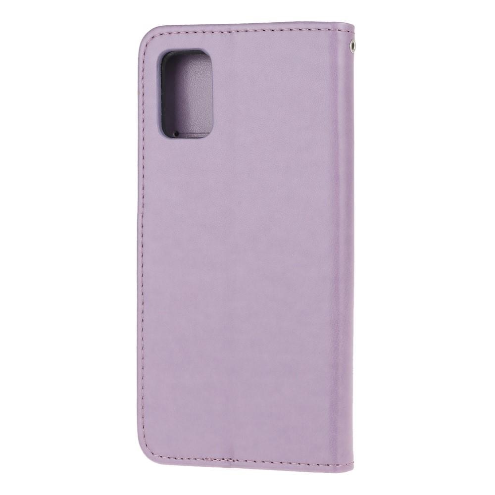 Samsung Galaxy A71 Handyhülle mit Schmetterlingsmuster, Lila