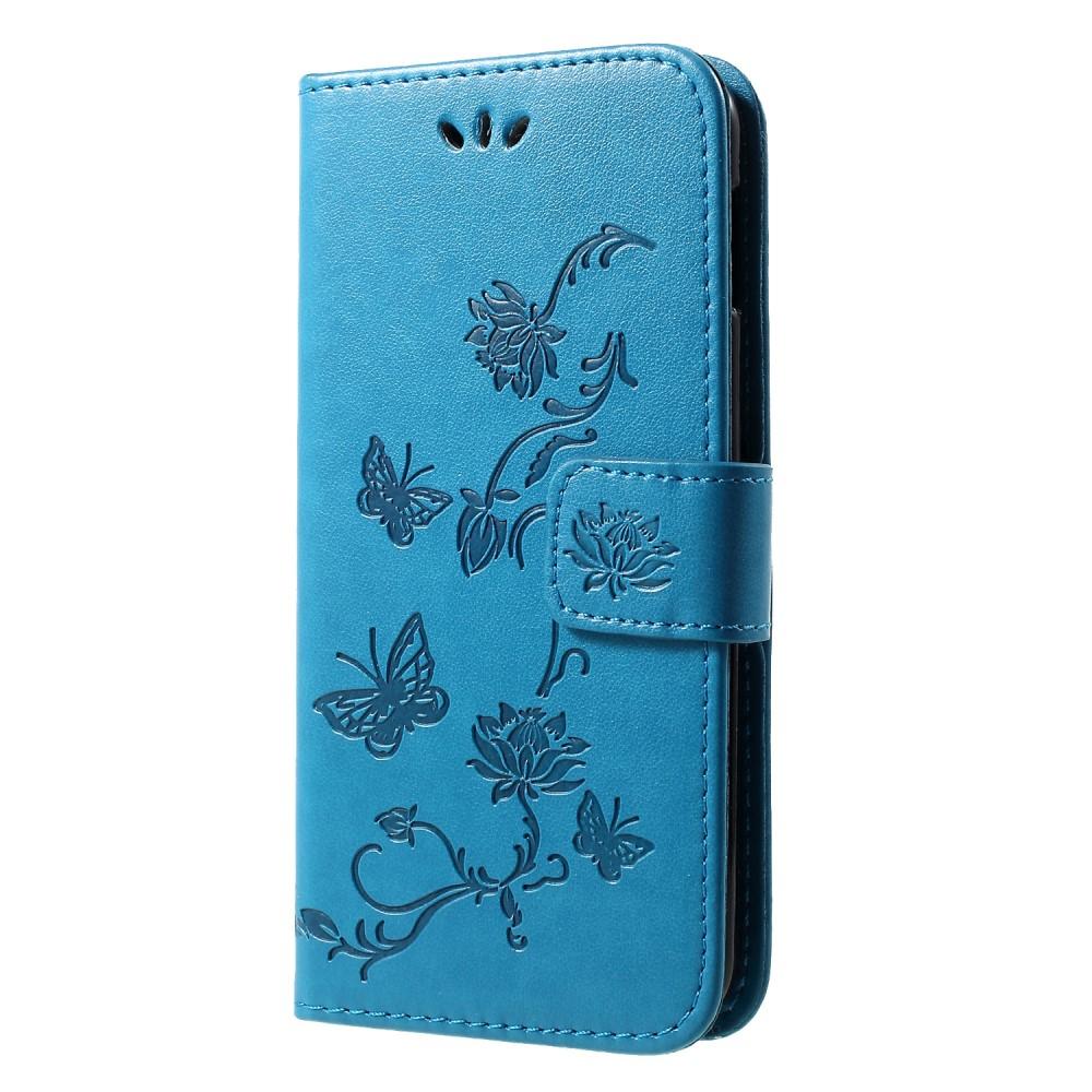 Samsung Galaxy S10e Handyhülle mit Schmetterlingsmuster, blau