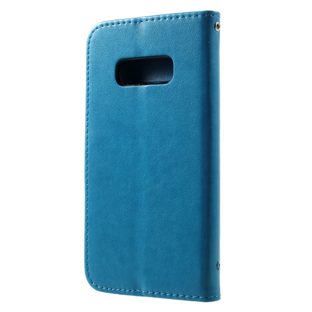 Samsung Galaxy S10e Handyhülle mit Schmetterlingsmuster, blau