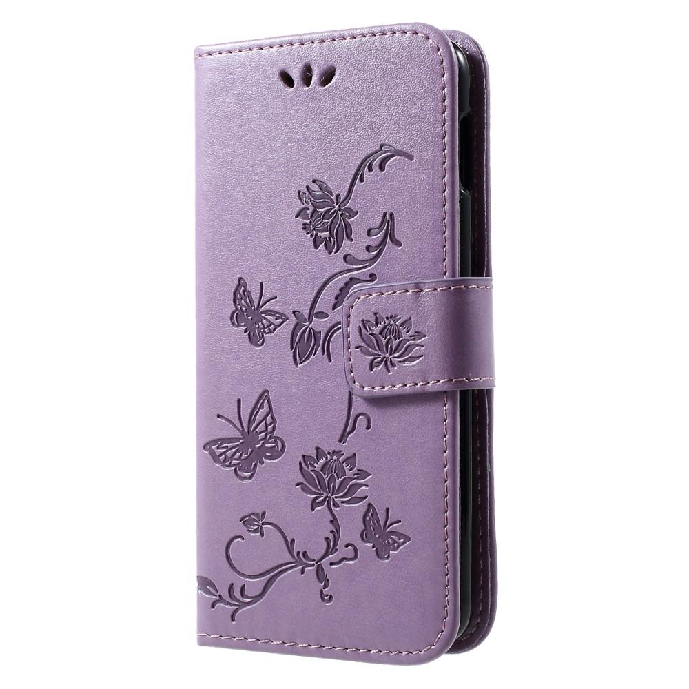 Samsung Galaxy S10e Handyhülle mit Schmetterlingsmuster, lila
