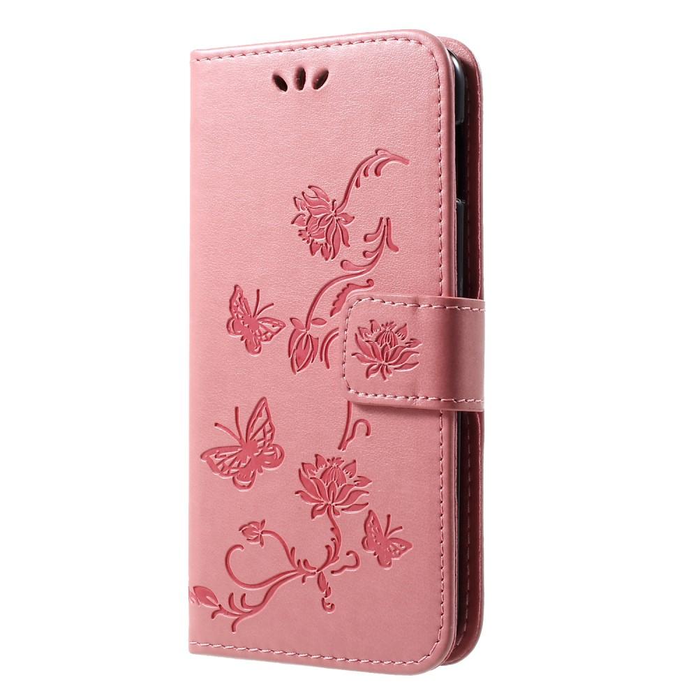Samsung Galaxy S10e Handyhülle mit Schmetterlingsmuster, rosa