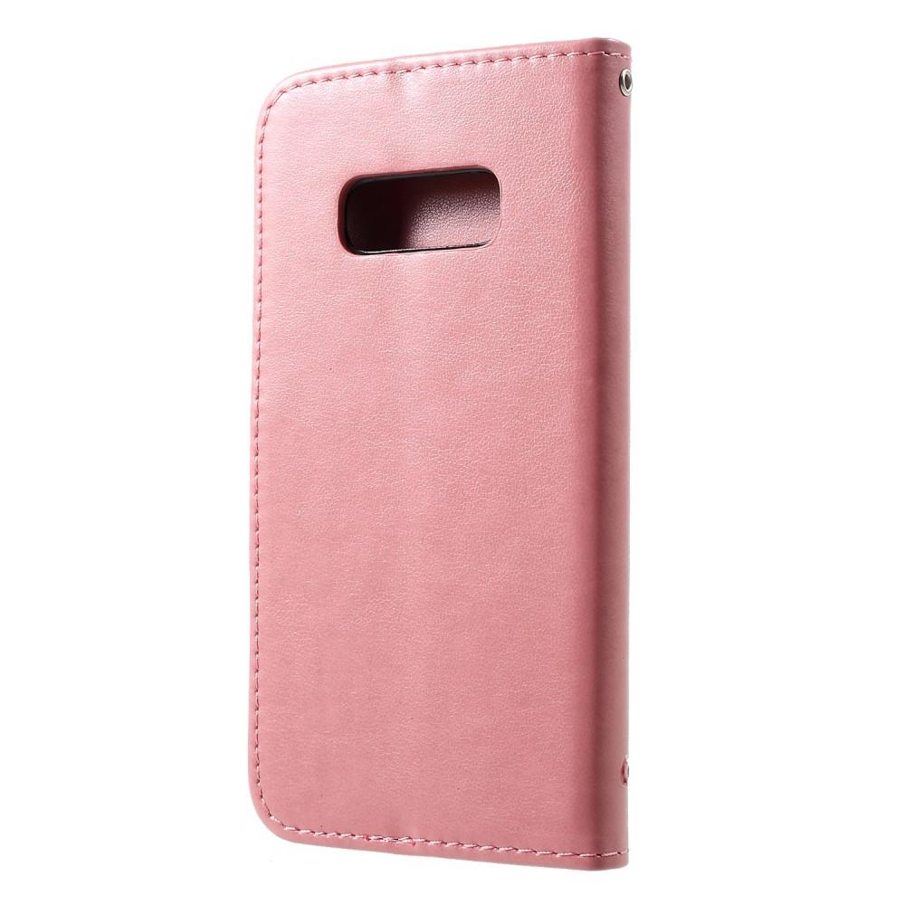 Samsung Galaxy S10e Handyhülle mit Schmetterlingsmuster, rosa