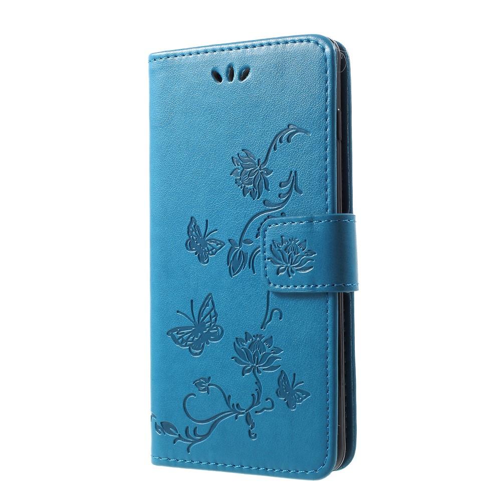 Samsung Galaxy S10 Plus Handyhülle mit Schmetterlingsmuster, blau