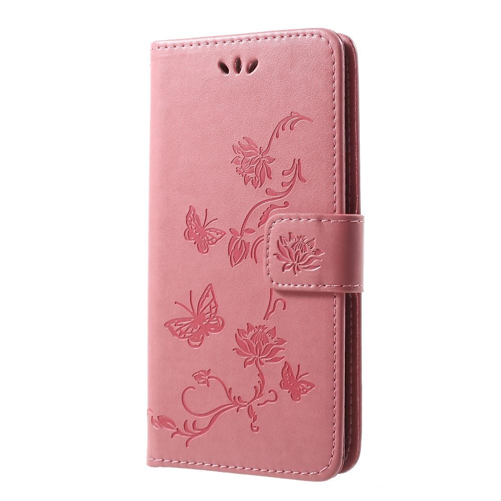Samsung Galaxy S10 Plus Handyhülle mit Schmetterlingsmuster, rosa